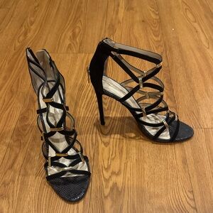 Carlos by Carlos Santana Black Strappy Heels